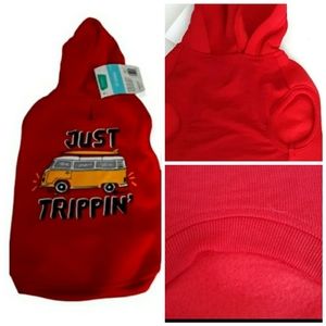 Dog sz med Hoodie Sweatshirt Red fleece for small pet Nwtgs Nwtgs shirt